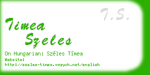 timea szeles business card